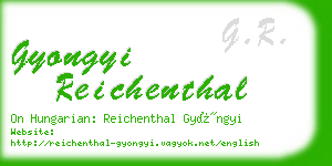 gyongyi reichenthal business card